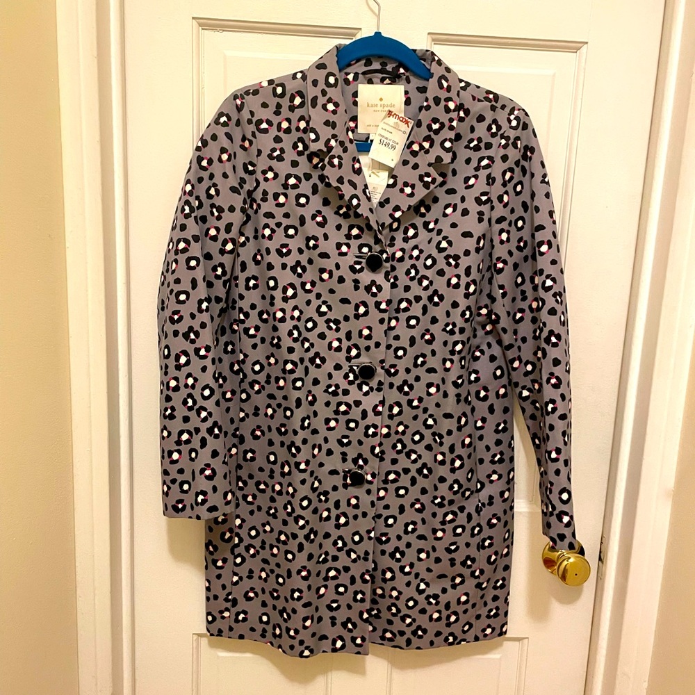 Kate Spade Cyber Cheetah Feti Coat Size Small New with Tags